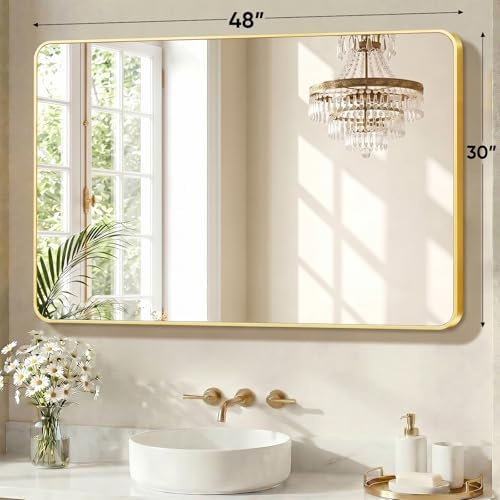 Sweetcrispy Bathroom Mirror, Vanity Mirrors for Wall, 30x48 Inch