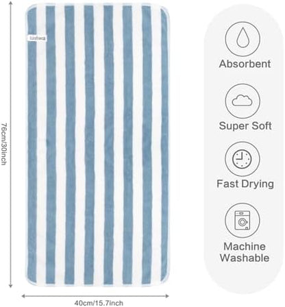 KinHwa Hand Towels for Bathroom, Microfiber Face Towels, 16x30 Inch, 4 Pack