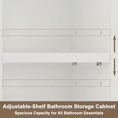 ChooChoo Tall Bathroom Storage Cabinet with Drawer, 11.8" x 11.8" x 70.8"