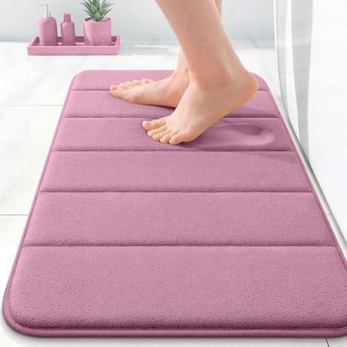 OLANLY Memory Foam Bath Mat 35x16, Super Soft and Absorbent Bathroom Rugs