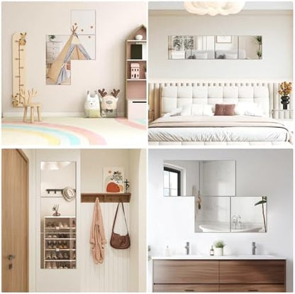 18x18 in Acrylic Mirror Sheet for Wall, 2.5mm Plastic Wall Mirror