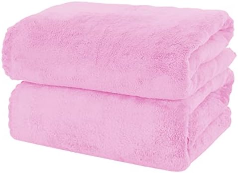 MOONQUEEN 2 Pack Premium Bath Towel Set - Quick Drying - Microfiber Coral Velvet Highly Absorbent Towels - Multipurpose Use as Bath Fitness, Bathroom, Shower, Sports, Yoga Towel (Frozen Berry)