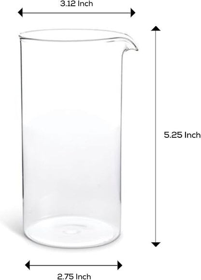 Fino 3-Cup Replacement Carafe 12-Ounce Stainless Steel French Press Coffee Maker (Item 72002, Sold Separately)