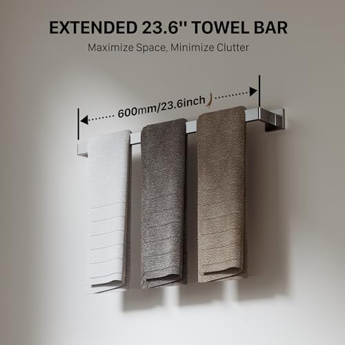 15-Piece 23.6 Inch Brushed Nickel Bathroom Hardware Accessories Set