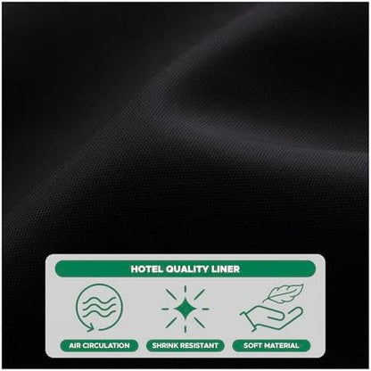 Fabric Shower Curtain Liner 72"W x 84"L-Black Extra Long Shower Liners