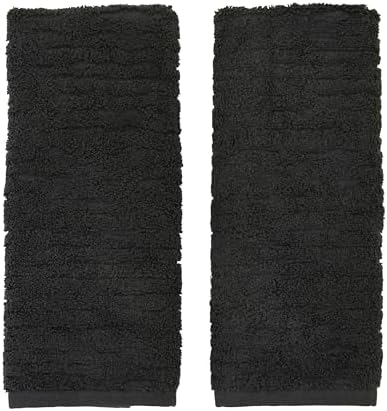 SKL Home CloudSoft Hand Towel Set, 2-Piece, 100% Cotton Luxury, Slate