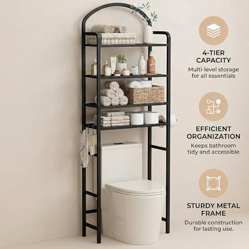 4-Tier Over The Toilet Storage, Bathroom Organizer