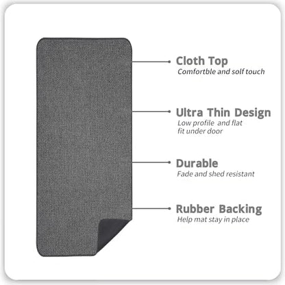 Bath Mat,Ultra Thin Bathroom Runner Rugs,Large Bath Mats for Bathroom,Quick Dry,Non-Slip,Machine Washable,Low Pile,Bath Rug,Shower Outside,Sink,Home Decor Accessories.Dark Grey,1'9"x3'11"（21x47inch）