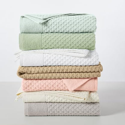 Great Bay Home Oversized Bath Sheets - 100% Cotton 2 Pack 68x35 Extra Large Towel - Absorbent, Durable, Quick-Dry Towels for Bathroom (Pink)