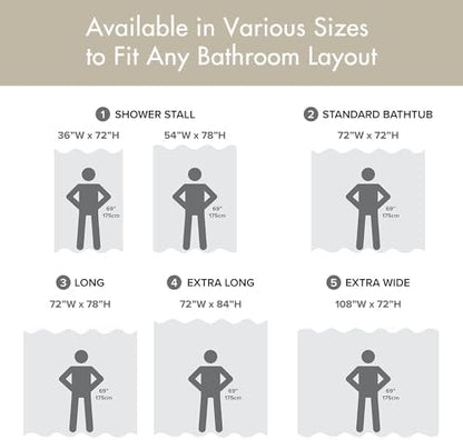 Madison Park Spa Waffle Weave Extra Long Shower Curtain, 72 x 84, Taupe