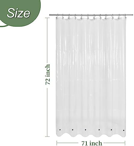 Mrs Awesome 71x72 Shower Curtain Liner Clear