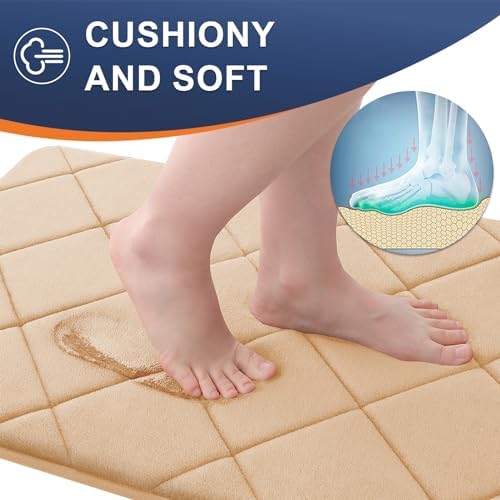 OLANLY Memory Foam Bath Mat 44x24, Ultra Soft and Absorbent Bathroom Rugs