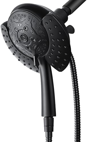 INAVAMZ 2 in 1 Shower Head with Handheld Combo High Pressure Black 1.8 GPM