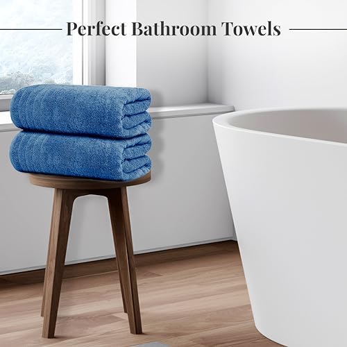 Tens Towels 8 Piece Towel Set, 2 XL Bath, 2 Hand, 4 Washcloth, Blue