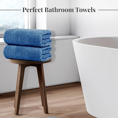 Tens Towels 8 Piece Towel Set, 2 XL Bath, 2 Hand, 4 Washcloth, Blue