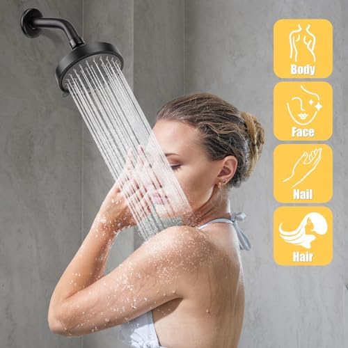 AISOSO High Pressure Rain Shower Head 5 Modes 4.1 Inch Oil Rubbed Bronze