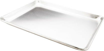 Restaurantware Met Lux 13 x 18 Inch Half Size Baking Sheet 1 Heavy-Duty Cookie Sheet - Evenly Bakes Treats Make Pastries or Cookies Aluminum Sheet Pan For Commercial or Home Use