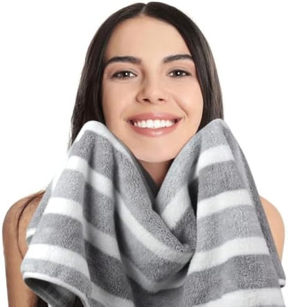 KinHwa Hand Towels for Bathroom, Microfiber Grey Hand Towels, 2 Pack