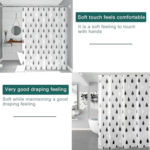 Shower Curtain Liner, 100% Waterproof Peva Shower Curtains with 3 Duty Heavy Bottom Magnets and 12 Rust Proof Grommets, 72x72 Weighted Shower Liner for Shower Stall, Bathtubs