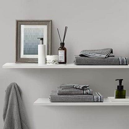Nautica - 100% Cotton Bath Towel Set, Soft & Absorbent, 6-Piece Set
