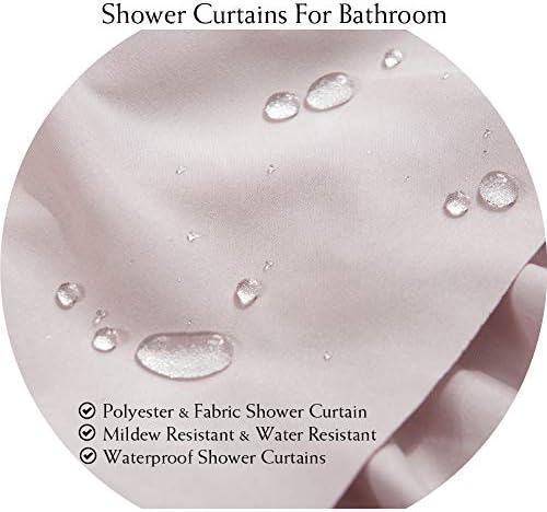 Mauve Shower Curtain for Bathroom, 72 W x 84 H, Cascading Tiered Ruffles