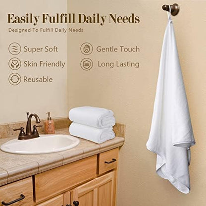 Orighty Bath Towels, Soft Feel Bath Towel, 4 Pack (27'' x 54'')