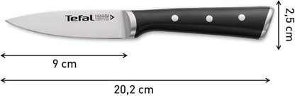 Tefal Ice Force Peeling Knife 9 cm | German Stainless Steel, Ice Force Technology -80 °C, Precise Cutting, Riveted Handle, Corrosion Resistant and Dishwasher Safe