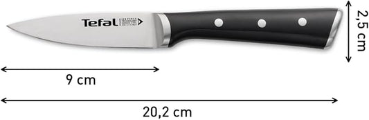 Tefal Ice Force Peeling Knife 9 cm | German Stainless Steel, Ice Force Technology -80 °C, Precise Cutting, Riveted Handle, Corrosion Resistant and Dishwasher Safe