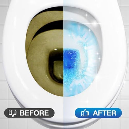 Vacplus Toilet Bowl Cleaner Tablets, 12 Pack, Auto Cleaning, Long-Lasting