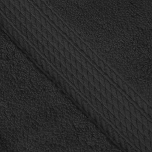 SUPERIOR Egyptian Cotton Pile Heavyweight Bath Sheet, 2 Piece Set, Black