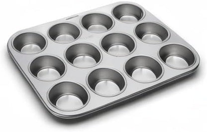 Fox Run Muffin and Cupcake Pan, 12 Standard Cup Stainless Steel Muffin Pan