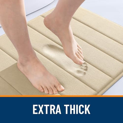 OLANLY Memory Foam Long Bathroom Rugs Runner 47x20, Super Soft Absorbent
