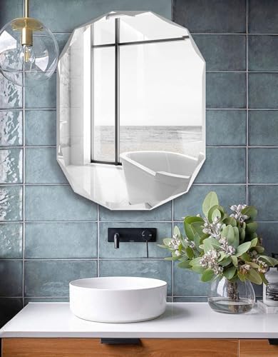 24x36 Inch Bathroom Mirrors for Over Sink, Round Frameless Mirrors for Wall