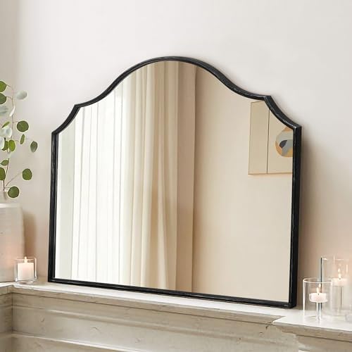 Besdomus Black Wooden Vanity Mirror: 32"x24" Bathroom Mirrors for Over Sink