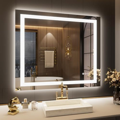 LOAAO 40"X34" LED Bathroom Mirror with Lights, UL Listed