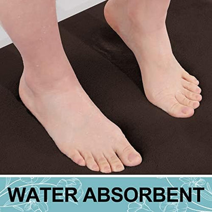 Smiry Memory Foam Bath Mat 47x20, Extra Soft and Absorbent Bathroom Rugs