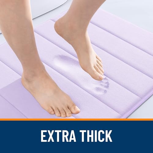 OLANLY Memory Foam Long Bathroom Rugs Runner 59x24, Super Soft Absorbent