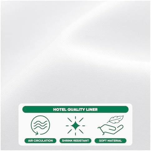 Fabric Shower Curtain Liner 48"W x 72"L-White Narrow Stall Shower Liners