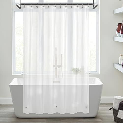 Mrs Awesome Extra Long Frosted Shower Curtain Liner with 3 Magnets 72x84