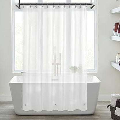 Mrs Awesome Extra Long Frosted Shower Curtain Liner with 3 Magnets 72x84