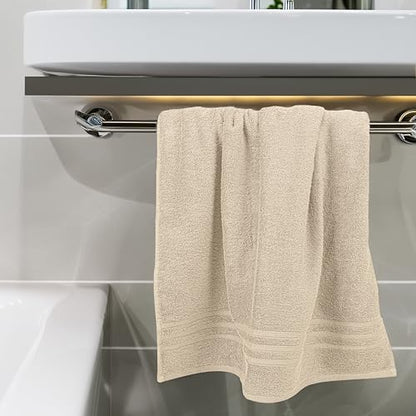 Tens Towels 4 Piece Bath Towels 27x54 Inches, Beige