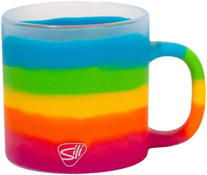 Silipint 16oz Silicone Coffee Mug – Unbreakable Dishwasher Safe Microwave Oven & Freezer Compatible Travel Mug – Non-Toxic Reusable Cup for Hot Coffee Tea or Cold Drinks (Prism) Pack of 1