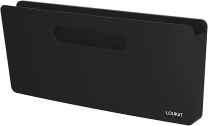 loukin Magnetic File Holder - 13"×5.9" Vertical Wall Mount Organizer for Whiteboard, Refrigerator, Office Wall, Documents, Letters (Black)