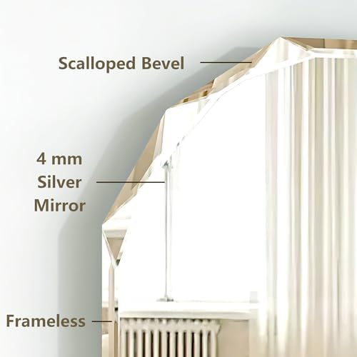 20x30 Inch Bathroom Mirrors for Over Sink, Round Frameless Mirrors for Wall