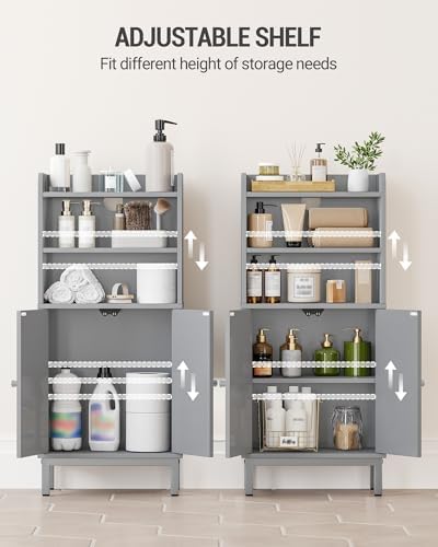 Hzuaneri Bathroom Storage Cabinet, Small Floor Cabinet with 2 Door