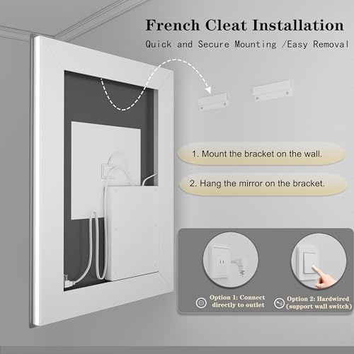 20x28 Inch LED Lighted Bathroom Mirror for Vanity