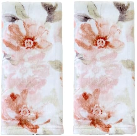SKL Home Misty Floral Hand Towel Set-2pc, 100% Cotton, Blush