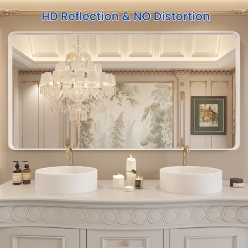 WEER White Bathroom Vanity Mirror 72x36 Inch