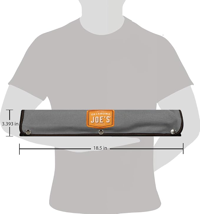 Oklahoma Joe’s Blacksmith 3‑Piece BBQ Knife Set – Full‑Tang Meat Knives with Riveted Handles & Storage Roll