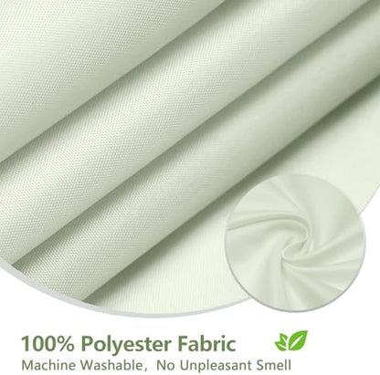 Seenus Waterproof Fabric Shower Curtain Liner with 3 Extra-Large Magnets, 72 x 72 inch Washable Cloth Shower Liner Hotel Quality, Pastel Green Lightweight Shower Curtain for Bathroom